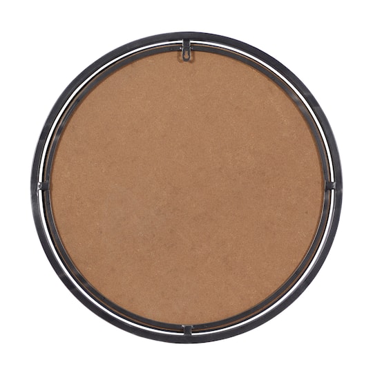 24" Silver Contemporary Metal Wall Mirror